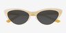 Aina Striped Brown AcetateSunglass Frames from EyeBuyDirect, Closed View