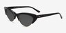 Aina Black Gold AcetateSunglass Frames from EyeBuyDirect, Angle View