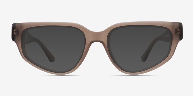 Enoch Crystal Matte Gray AcetateSunglass Frames from EyeBuyDirect, Front View