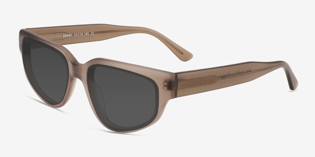 Enoch Crystal Matte Gray AcetateSunglass Frames from EyeBuyDirect, Angle View