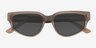 Enoch Crystal Matte Gray AcetateSunglass Frames from EyeBuyDirect, Closed View