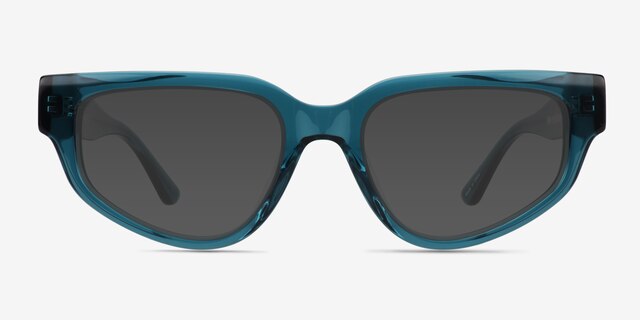 Enoch Crystal Blue Green AcetateSunglass Frames from EyeBuyDirect, Front View