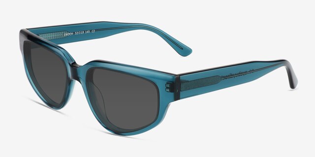 Enoch Crystal Blue Green AcetateSunglass Frames from EyeBuyDirect, Angle View
