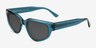 Enoch Crystal Blue Green AcetateSunglass Frames from EyeBuyDirect, Angle View