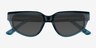 Enoch Crystal Blue Green AcetateSunglass Frames from EyeBuyDirect, Closed View