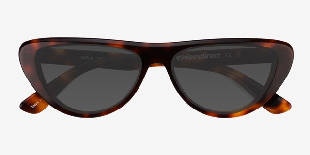 Cayla Tortoise AcetateSunglass Frames from EyeBuyDirect, Closed View