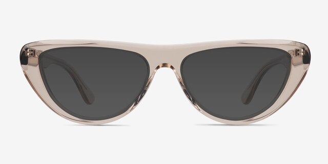 Cayla Crystal Gray AcetateSunglass Frames from EyeBuyDirect, Front View