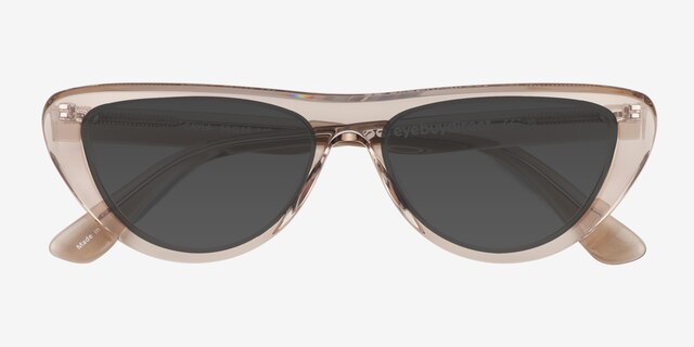 Cayla Crystal Gray AcetateSunglass Frames from EyeBuyDirect, Closed View