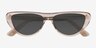 Cayla Crystal Gray AcetateSunglass Frames from EyeBuyDirect, Closed View