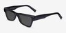 Zizi Black AcetateSunglass Frames from EyeBuyDirect, Angle View