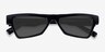 Zizi Black AcetateSunglass Frames from EyeBuyDirect, Closed View