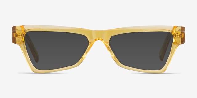 Zizi Crystal Yellow AcetateSunglass Frames from EyeBuyDirect, Front View