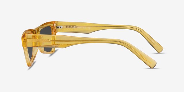 Zizi Crystal Yellow AcetateSunglass Frames from EyeBuyDirect, Side View