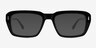 Grounded Black AcetateSunglass Frames from EyeBuyDirect, Front View