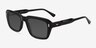 Grounded Black AcetateSunglass Frames from EyeBuyDirect, Angle View