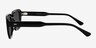 Grounded Black AcetateSunglass Frames from EyeBuyDirect, Side View