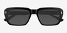 Grounded Black AcetateSunglass Frames from EyeBuyDirect, Closed View