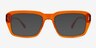 Grounded Crystal Orange AcetateSunglass Frames from EyeBuyDirect, Front View
