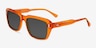 Grounded Crystal Orange AcetateSunglass Frames from EyeBuyDirect, Angle View