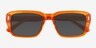 Grounded Crystal Orange AcetateSunglass Frames from EyeBuyDirect, Closed View