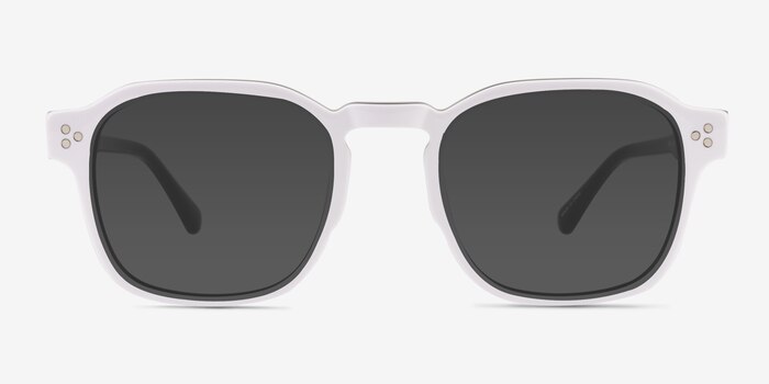 Reframe White Black Acetate Sunglass Frames from EyeBuyDirect