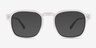 Reframe White Black AcetateSunglass Frames from EyeBuyDirect, Front View