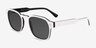 Reframe White Black AcetateSunglass Frames from EyeBuyDirect, Angle View