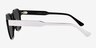 Reframe White Black AcetateSunglass Frames from EyeBuyDirect, Side View