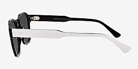 Reframe White Black Acétate Soleil de Lunette de vue d'EyeBuyDirect, Vue de Côté