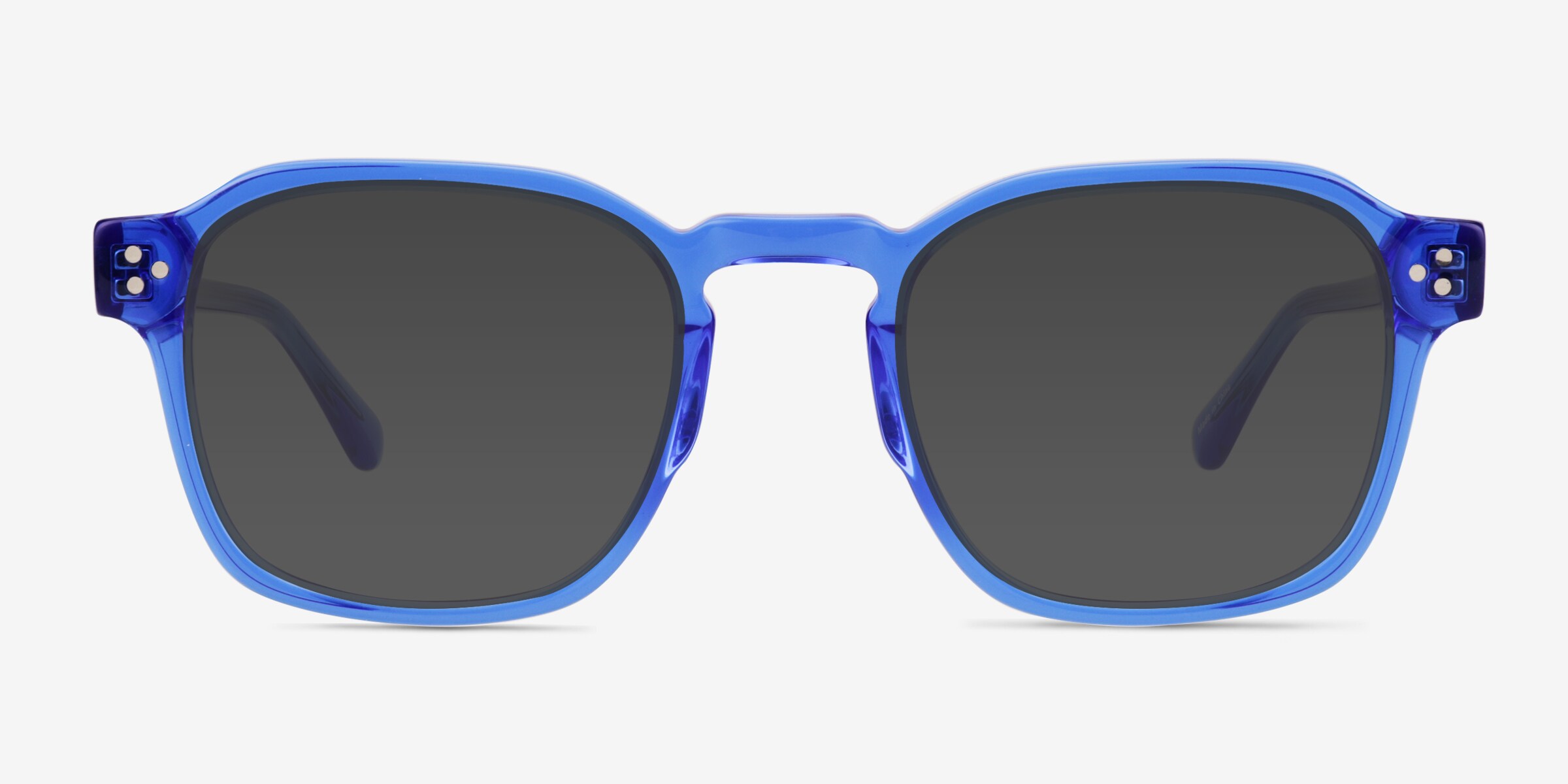 Unisex Blue Crystal-Trim Square Sunglasses - Unbranded Agatha Square Blue Sunglasses | Glassesshop main image 2