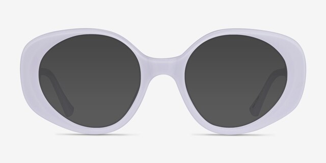 Intuition White AcetateSunglass Frames from EyeBuyDirect, Front View