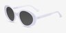 Intuition White AcetateSunglass Frames from EyeBuyDirect, Angle View