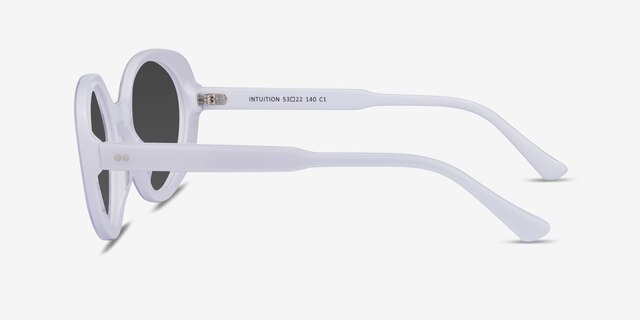 Intuition White AcetateSunglass Frames from EyeBuyDirect, Side View