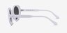 Intuition White AcetateSunglass Frames from EyeBuyDirect, Side View