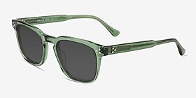 Percept Crystal Green Acétate Soleil de Lunette de vue d'EyeBuyDirect, Vue d'Angle
