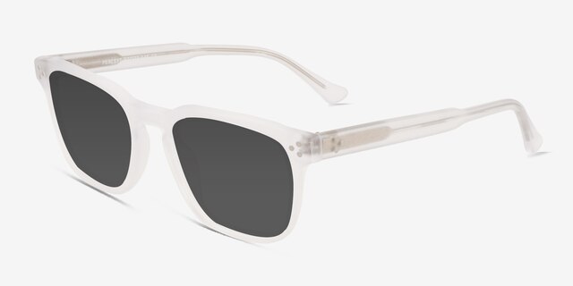 Percept Matte Clear AcetateSunglass Frames from EyeBuyDirect, Angle View