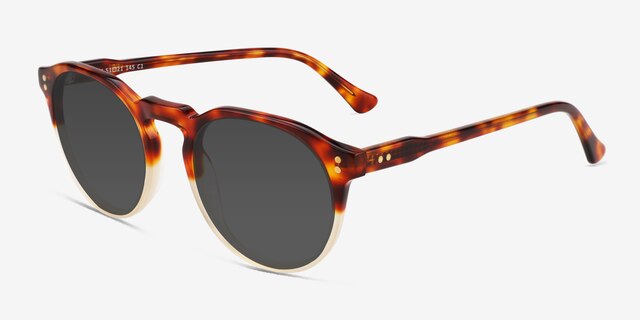 Begin Gradient Tortoise AcetateSunglass Frames from EyeBuyDirect, Angle View