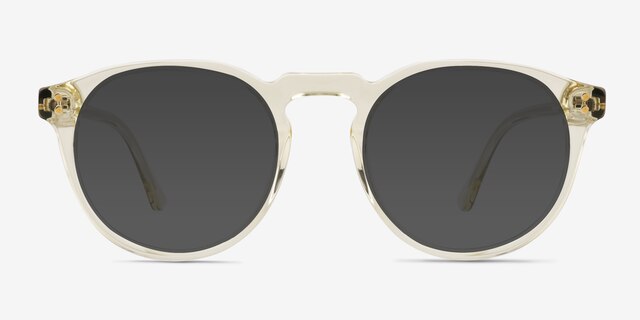 Begin Crystal Yellow AcetateSunglass Frames from EyeBuyDirect, Front View
