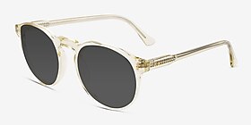 Begin Crystal Yellow Acétate Soleil de Lunette de vue d'EyeBuyDirect, Vue d'Angle