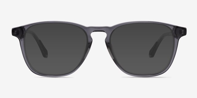 Tackle Crystal Dark Gray AcetateSunglass Frames from EyeBuyDirect, Front View