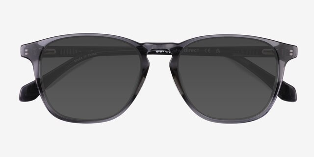 Tackle Crystal Dark Gray AcetateSunglass Frames from EyeBuyDirect, Closed View