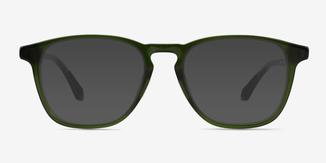 Tackle Crystal Green AcetateSunglass Frames from EyeBuyDirect, Front View