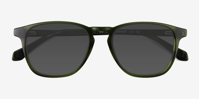 Tackle Crystal Green AcetateSunglass Frames from EyeBuyDirect, Closed View