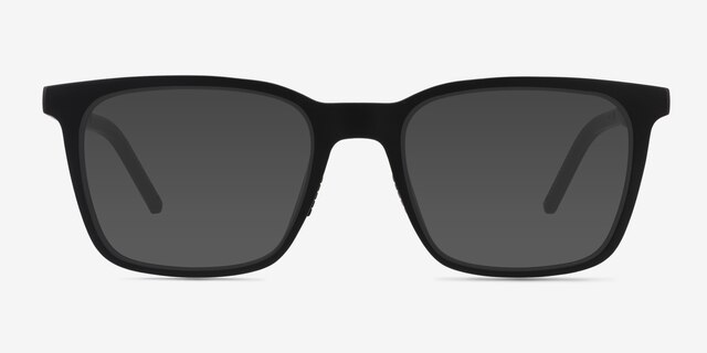 Verge Matte Black PlasticSunglass Frames from EyeBuyDirect, Front View