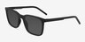 Verge Matte Black PlasticSunglass Frames from EyeBuyDirect, Angle View