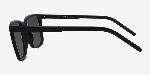 Verge Matte Black PlasticSunglass Frames from EyeBuyDirect, Side View