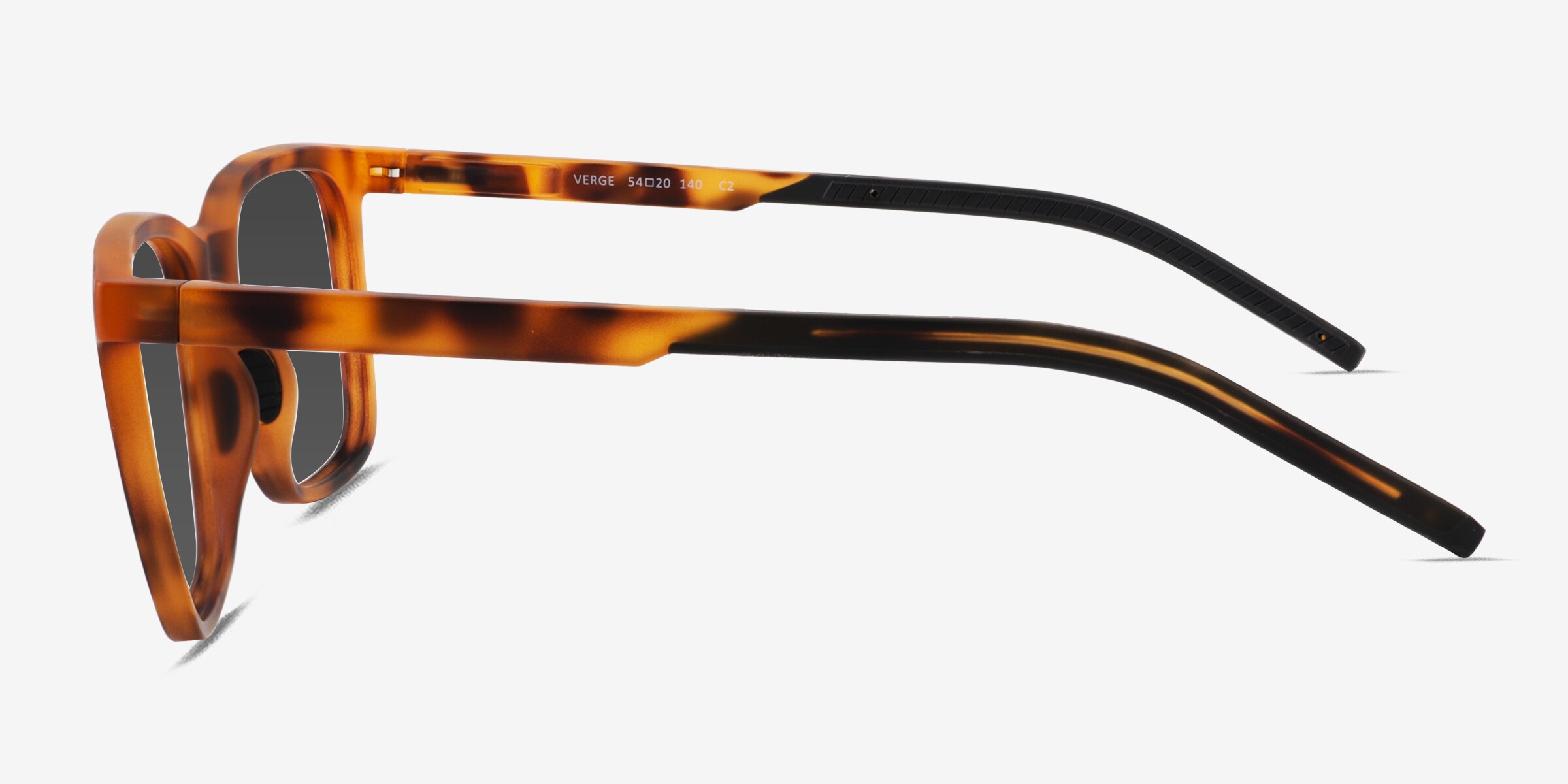 Verge - Square Matte Tortoise Frame Prescription Sunglasses
