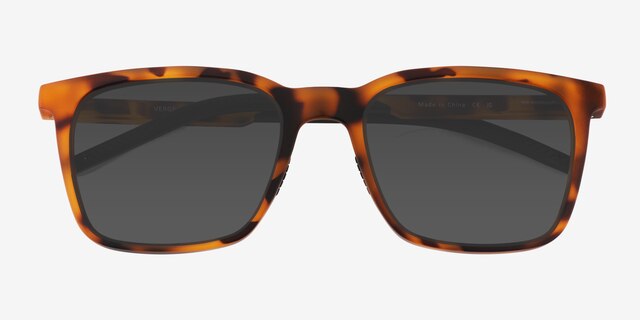 Verge Matte Tortoise PlasticSunglass Frames from EyeBuyDirect, Closed View