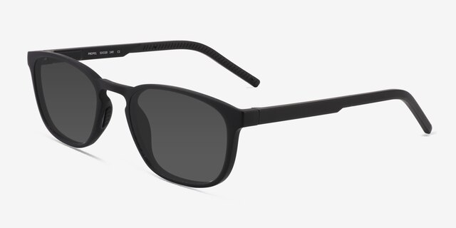Propel Matte Black PlasticSunglass Frames from EyeBuyDirect, Angle View