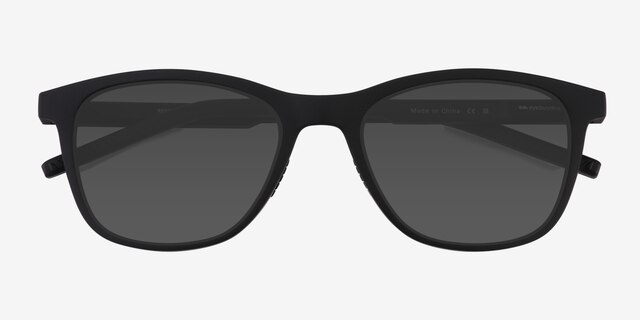 Resurge Matte Black PlasticSunglass Frames from EyeBuyDirect, Closed View